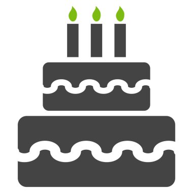 Doğum günü pastası vektör simgesi