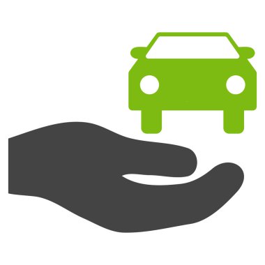 Araba hediye el vektör simgesi