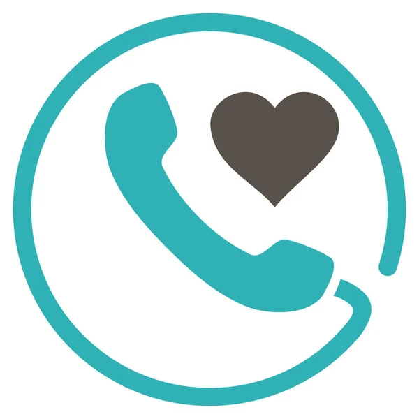 Icona vettoriale telefono amore — Vettoriale Stock