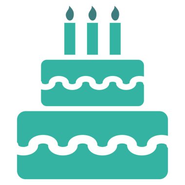 Doğum günü pastası vektör simgesi