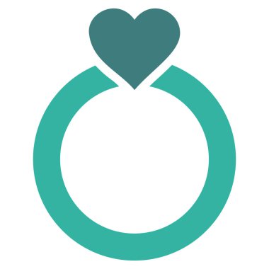 Aşk yüzük vektör simgesi