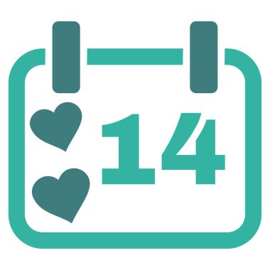 Sevgililer takvim gün vektör simgesi