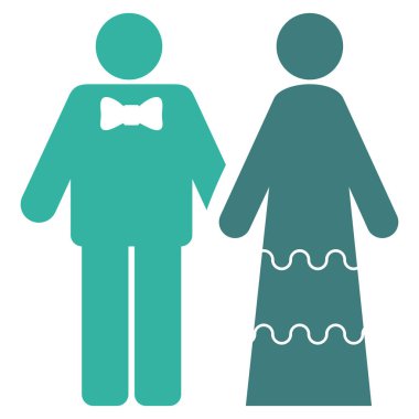 Düğün kişi simge vektör