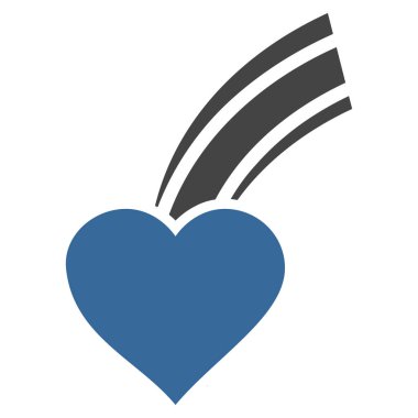 Düşen kalp vektör simgesi