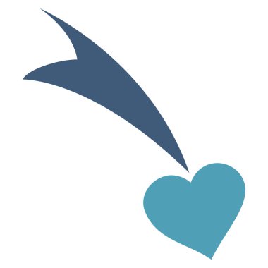 Düşen kalp vektör simgesi