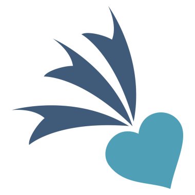 Düşen kalp vektör simgesi