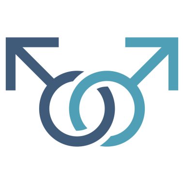 Eşcinsel aşk simge vektör simgesi