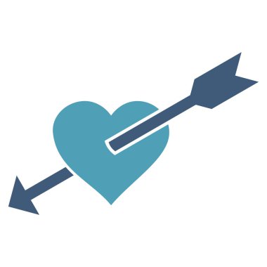 Kalp ok vektör simgesi