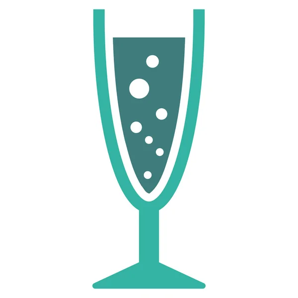 Champagne icona vettoriale di vetro — Vettoriale Stock