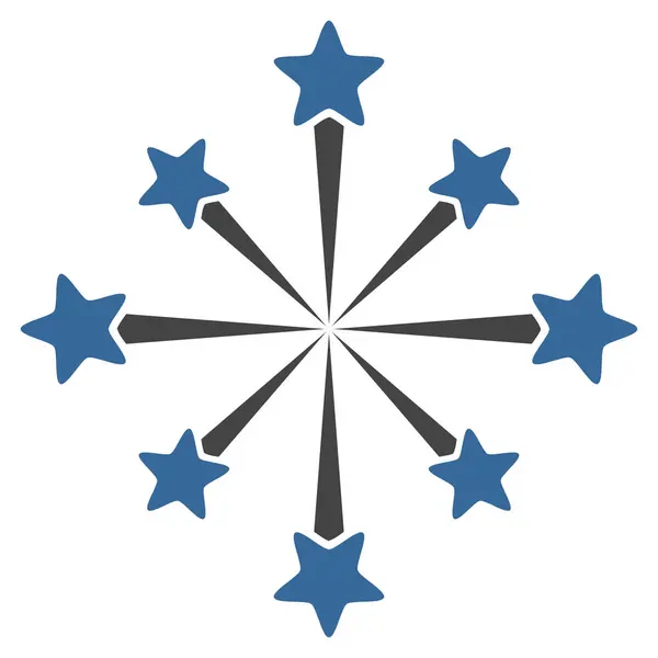 Star Burst Fireworks vektorové ikony — Stockový vektor