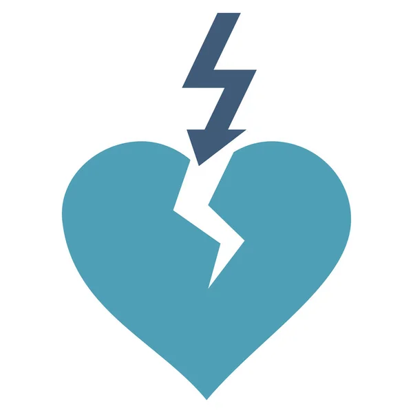 Rompere l'icona vettoriale del cuore — Vettoriale Stock