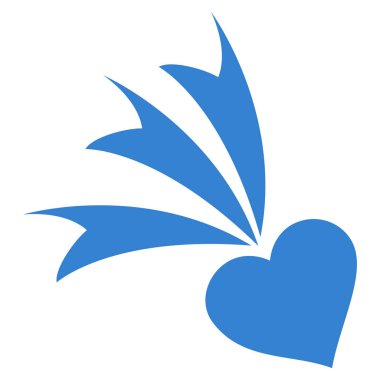 Düşen kalp vektör simgesi