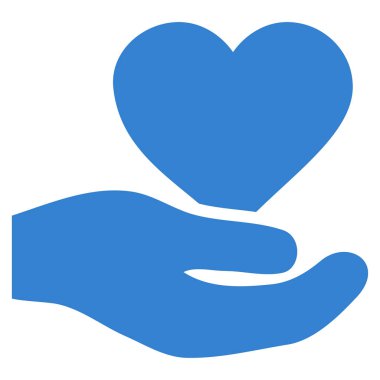 Aşk kalp teklif el vektör simgesi