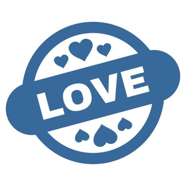 Aşk damga mühür vektör simgesi