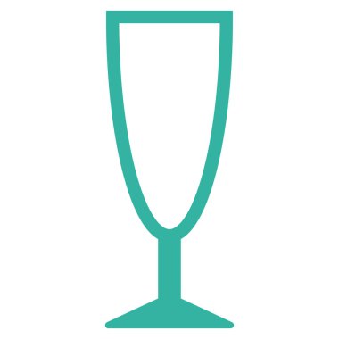 Boş şarap kadehi vektör simgesi