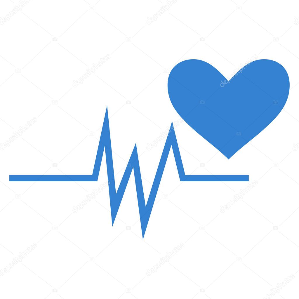 Download Heart Pulse Signal Vector Icon — Stock Vector ...