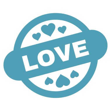 Aşk damga mühür vektör simgesi