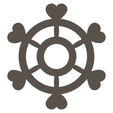 Güzel tekne direksiyon vektör simgesi