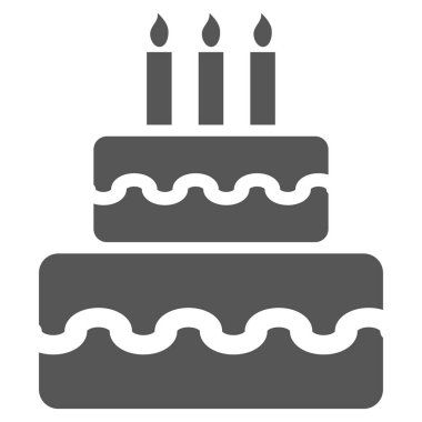 Doğum günü pastası vektör simgesi