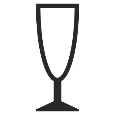 Boş şarap kadehi vektör simgesi