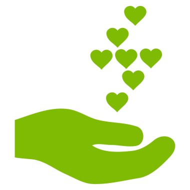 Sevgi kalpleri teklif el vektör simgesi