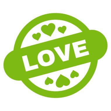 Aşk damga mühür vektör simgesi