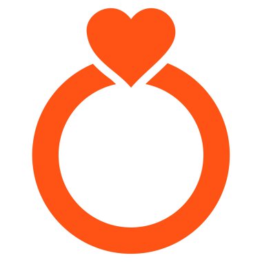 Aşk yüzük vektör simgesi