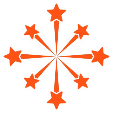 Yıldız patlaması Fireworks vektör simgesi