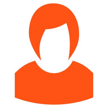 Kadın profili vektör simgesi