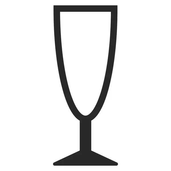 Vector de copa de vino vacío icono — Vector de stock