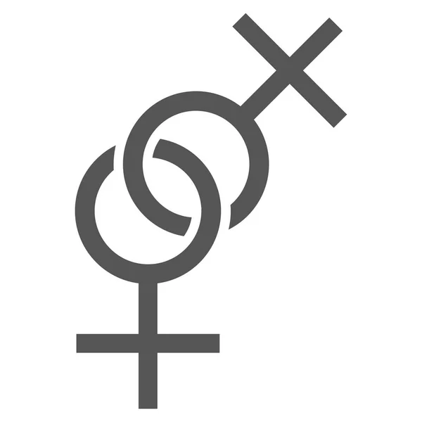 Simbolo di amore lesbico icona vettoriale — Vettoriale Stock