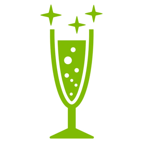 Sparkle Wine Glass Vector Icon — Stock Vector