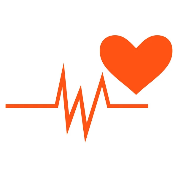 Heart Pulse Signal Vector Icon — Stock Vector