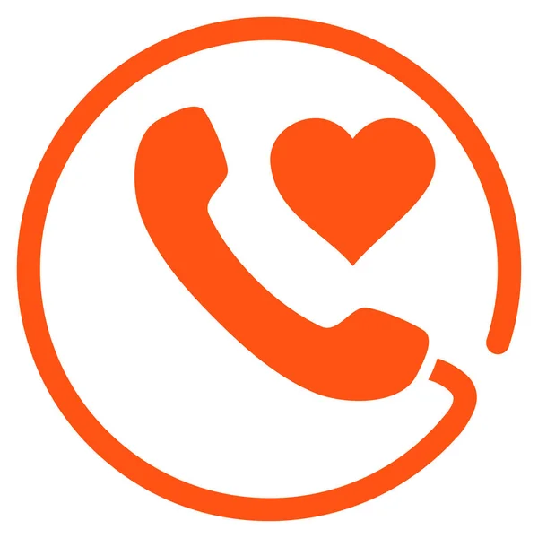 Love Phone Vector Icon — Stock Vector