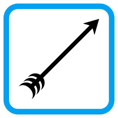 Ok vektör simgesi bir çerçeve içinde