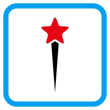 Vektör yıldız simgesini çerçevede başlangıç