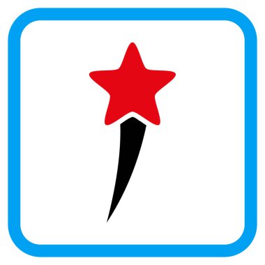 Vektör yıldız simgesini çerçevede başlangıç