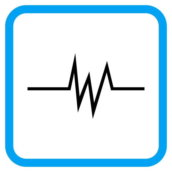 Ícone de vetor de sinal de pulso em um quadro — Vetor de Stock