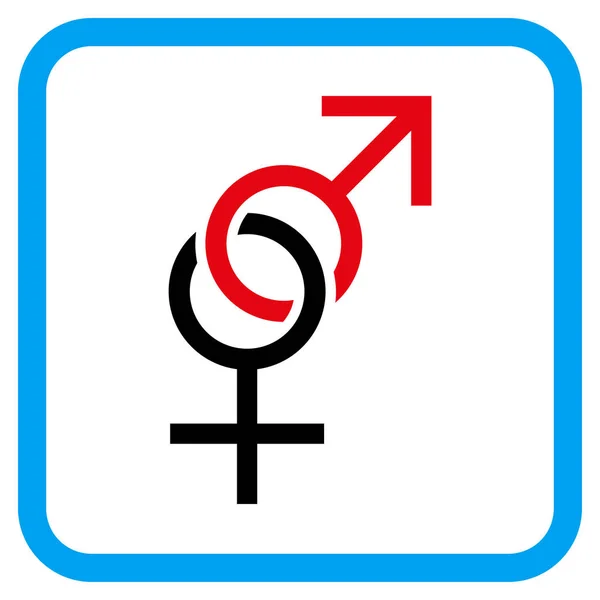 Símbolo sexual Vector icono en un marco — Vector de stock