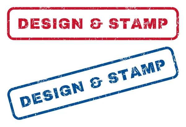 Design And Stamp Rubber Stamps — Stock Vector