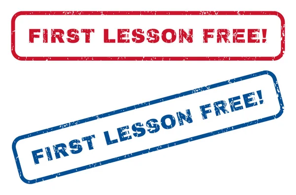 Première leçon Exclamation gratuite Timbres en caoutchouc — Image vectorielle