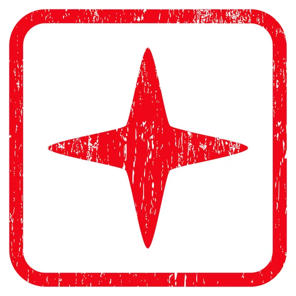 Estrella de la chispa icono de goma marca de agua — Vector de stock