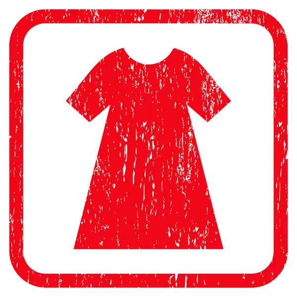 Robe de femme Icône caoutchouc filigrane — Image vectorielle