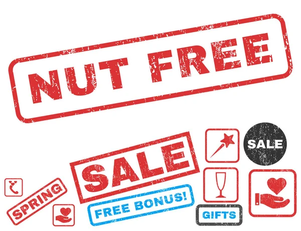 Nut ücretsiz lastik damgası Bonus ile — Stok Vektör