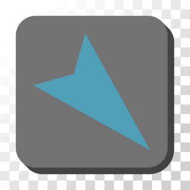 Kare vektör düğme ok ucu sağ aşağı yuvarlanmış