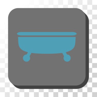 Küvet yuvarlatılmış kare vektör düğmesi