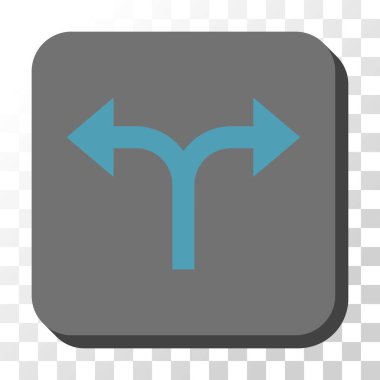 Bifurkasyon oklar sola doğru kare vektör düğmesini yuvarlak