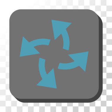 Santrifüj okları yuvarlak kare vektör düğmesi