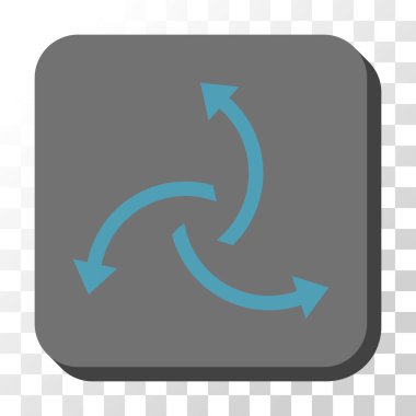 Santrifüj okları yuvarlak kare vektör düğmesi