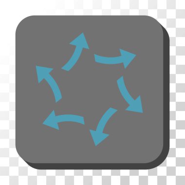 Santrifüj okları yuvarlak kare vektör düğmesi